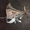 Décoration murale de poisson marin en métal, en fer forgé, artisanat d'intérieur, ornement pour la maison, salon, chambre à coucher Gq