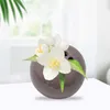 Vases Resin Handmade Vase Flower Stone Perforated Table Decor Decoration Handicraft For Living Room Office Garden