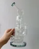 Green Thick Base Glass Water Recycler Bong with Shower Head Perc Oil Dab Rig Smoking Pipes