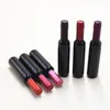 Lege zwarte plastic lipglossfles met gekleurde dop, wijnvorm creatieve draagbare lipglossbuis, lippenstiftbuis F3645 Mjwwo