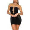 Lässige Kleider Sexy figurbetontes Kleid für Frauen aus der Schulter trägerlos rückenfrei Slim Fit Mini 2023 Sommer Club Party Cocktail