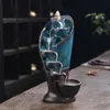 Burners Handmade Torch Design with 30 Cones Waterfall Incense Burner Creative Home Decor Incense Holder Portable Ceramic Censer