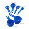 Herramientas de medición 7 unids/set tazas de medición para hornear cucharas de plástico apilable combinación de herramientas de taza de medición R230704