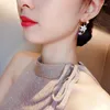 Dangle Earrings S925 Silver Needle Fairy Garland Female Temperament Korean Personality Crystal Pendant Fashion Elegant Jewelry Gift