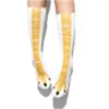 Calzini da donna novità divertenti pazzi piedi di pollo 3D stampati coppie alla caviglia regali a metà polpaccio per uomo