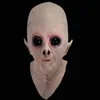 2021 ビッグアイエイリアンハロウィンラテックスマスク UFO コスプレホラーヘッドギアボール小道具フルヘッドパーティーマスク仮面舞踏会衣装小道具 L230704