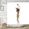 Boxes Get Naked Sexy Woman White Shower Curtain Waterproof High Quality Polyester Fabric Beach Washable Original Cortinas Home Decor