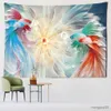 Tapestries Lotus Tapestry Good Luck Colored Wall Hanging Tapestry Home Decor Polyester Table Cover Night Tapestry