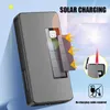 New Solar-powered Rechargeable Windproof Red Flame Visible Gas Window Cigar Lighter Small Gift Male 2ZQ5