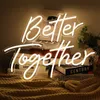 Night Lights 10 Styles Better Together Led Flex Transparent Happy Birthday Neon Light Sign Wedding Party Decoration HKD230704