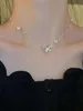 Chaînes vendant de la lumière de luxe haut de gamme clavicule chaîne tour de cou perle papillon collier