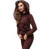 Vrouwen Tweedelige Broek Mode Herfst Winter Vrouwen Trainingspakken Hoodie Zakken Outfits 2 Set Vrouwelijke Sportkleding Pak