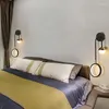 Wall Lamp Nordic LED Lights Home Indoor Bedside Black Gold Lamps Bedroom Study Room Adjustable Sconces Reading