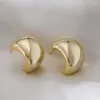 Stud Earrings Mafisar Classic Small Metal Arc Women's Fashion Versatile Korean Jewelry Elegant Mini Daily Decoration Earring