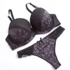 Solid Puchar 40F 40e 40dd 38e 38F 38DD 36F 36E 36DD 34F 34E Kobiety push Up Bra Set Sexy Lace Floral Bras Tops BH BH B3- 201222909