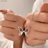 Nouveau Collier Papillon Magnétique Pour Les Femmes Belle Amie Couple Collier Splice Pendentif Collier Chaîne 2023 Cadeau De Fiançailles De Mariage L230704