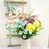 Dried Flowers 37cm Beautiful Artificial Mini Chrysanthemum Garden Wedding Bedroom Decoration DIY HandMade Spun Silk