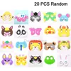 20pcs Cartoon Animal Mask Photo Props Kids Birthday Party Decor Jungle Safari Theme Zoo Party Supplies Children Cosplay Dress-Up L230704