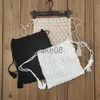 Roupa de banho feminina conjunto de 2 peças roupas de praia biquíni capa de mão crochê biquíni praia minissaia J230704
