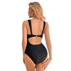 Maillots de bain pour femmes 2023 Sexy dentelle femmes une pièce maillot de bain femme col en v profond maillot de bain vêtements de plage Push Up Monokini nager