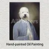 Dog Portrait Oil Paintings Sir Robert Canvas Art High Quality Hand Painted for New House Wall Decor