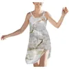 Casual Dresses Women's Sleeveless Textured Summer Beach Daily Cool For Women Long Dress Fat