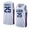 Print US World Cup 2023 Basketball 25 Mikal Bridges Jersey 9 Bobby Portis 33 Walker Kessler 3 Josh Hart 2 Cameron Johnson 5 Paolo Banchero National Team United States