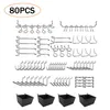 80pcs Pegboard Hooks Çeşitlilik Ev Mağazası Depolama Kancaları Peg Tahta Alet Askısı Set Garaj Mutfak Atölyesi Organizatör Kancaları