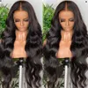 28 Inch Body Wave Human Hair Wigs For Women Black Pre Plucked HD Transparent 13x4 Brazilian Full Lace Frontal Wig