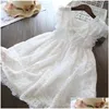 Girl'S Dresses Girl Dress Kids For Girls Mesh Casual Lace Embroidery Princess Baby Clothes Summer Sleeveless Drop Delivery Maternity Dhkez