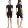 Wetsuits Drysuits 1.5mm Neoprene Wetsuit Diving Men Women Short Sleeve Jump Suit Surfing Swimsuit Snorkel Swimwear Beach Clothes HKD230704