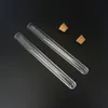 Verres Couvercle 20pcs 30pcs 50pcs 100pcs 200pcs 18ml 15x150mm Tubes à essai en plastique transparent de laboratoire Tube à fond rond Flacon avec liège 230703