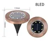 Pcs Solar Underground Light Stainless Steel Outdoor Plug-in Lawn Lamp Courtyard Garden Rainproof Villa Floor Decoration