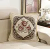 Europejska luksusowa poduszka poduszka roślina kwiat bawełniana lniana poszewka na poduszkę siedzisko na krzesło salon dekoracyjne poszewki na poduszki YLW-002