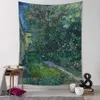 Tapisseries murales suspendues de chemin de jardin, peinture à l'huile de Van Gogh, décor mystique abstrait pour salon et chambre à coucher
