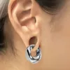 Göbek çan düğmesi halkaları Casvort 2pcs Girdap Kulak Ağırlıkları Askılar Paslanmaz Çelik Manyetik Kulak Tapaları Kadınlar İçin Moda Vücut Takı Piercing Hediye 230703