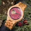 Orologi da polso BOBO BIRD Luxury Men's Automatic in legno es Design intagliato Supporto per polso meccanico Drop-shipping 0703