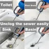 Other Household Cleaning Tools Accessories Pipe Plunger Kitchen Sink Sewer Dredge Basin Clogging Plumbing Bathtub Drain Unblocker Tool 230704