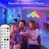 Lights RGB ledde omgivning för DIY Night Light Bluetooth App Control Music Rhythm Wall for Gaming TV Room Decoration Lamp HKD230704