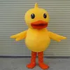 2018 de alta qualidade Pato Amarelo Eva Tamanho Adulto Traje Da Mascote Dos Desenhos Animados Do Dia Das Bruxas Terno Trajes Dos Desenhos Animados Animais Trajes Do Aniversário F301w