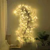 String 144LED Künstliche Pflanzen Rebe Baum Weide Rattan Lichter Wand Schlafzimmer Nachtlicht Valentinstag 2023 HKD230704