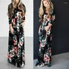 Casual Dresses Women Long Maxi Dress Summer Floral Print Boho Beach Sleeve Evening Party Tunic Vestidos Plus Size S-XXXL