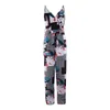 Women's Two Piece Pants Women Wide Leg Long Pants Jumpsuit Floral Printed Sling V-Neck Low Chest Loose Romper Long Jumpsuit Back Zipper Up Summer 230703