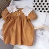 Девушка платья 2023 Summer Light Luxury Fashion Girls Dress Dely Kids Commory Casual Boutique Clothing простой стиль