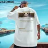 T-shirts pour hommes ZAZOMDE été dessin animé panda imprimé t-shirts col rond coton t-shirt hommes mode décontracté quotidien t-shirt Harajuku Hip Hop haut surdimensionné Z230705