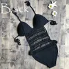 Damen-Bademode, gehäkelt, einteilig, rückenfrei, sexy Monokini, hoher Schnitt, Jumpsuit, Strick-Bikini-Set, Bademode, Badeanzug, Strandmode, J230704