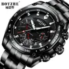 Coats Boyzhe Men Automatic Mechanical Watches Multifunction Calendar Week Month Diaplay Luminous Hands Waterproof Sport Watch for Men