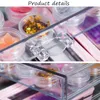Filmer Clear Organizer för kosmetik Makeup Organizer Storage Box Nail Accessories Box Storage Drawers Cosmetic Display Cases Stapble
