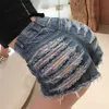 Shorts pour femmes Shorts pour femmes Summer Lady Sexy All Match Hole Denim Pant Mode Costumes décontractés Creux Taille Haute Ascenseur Hanche Femmes Vêtements Slim Short Jeans Z230704