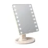 LED Miroir De Maquillage De Bureau Cosmétique Portable Compact 16/22 lumières LED Miroir De Maquillage De Voyage Éclairé pour Femmes Noir Blanc Rose ZA2069 Funoi